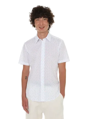 ESPRIT  Chemise à motif en coton  - Blanc