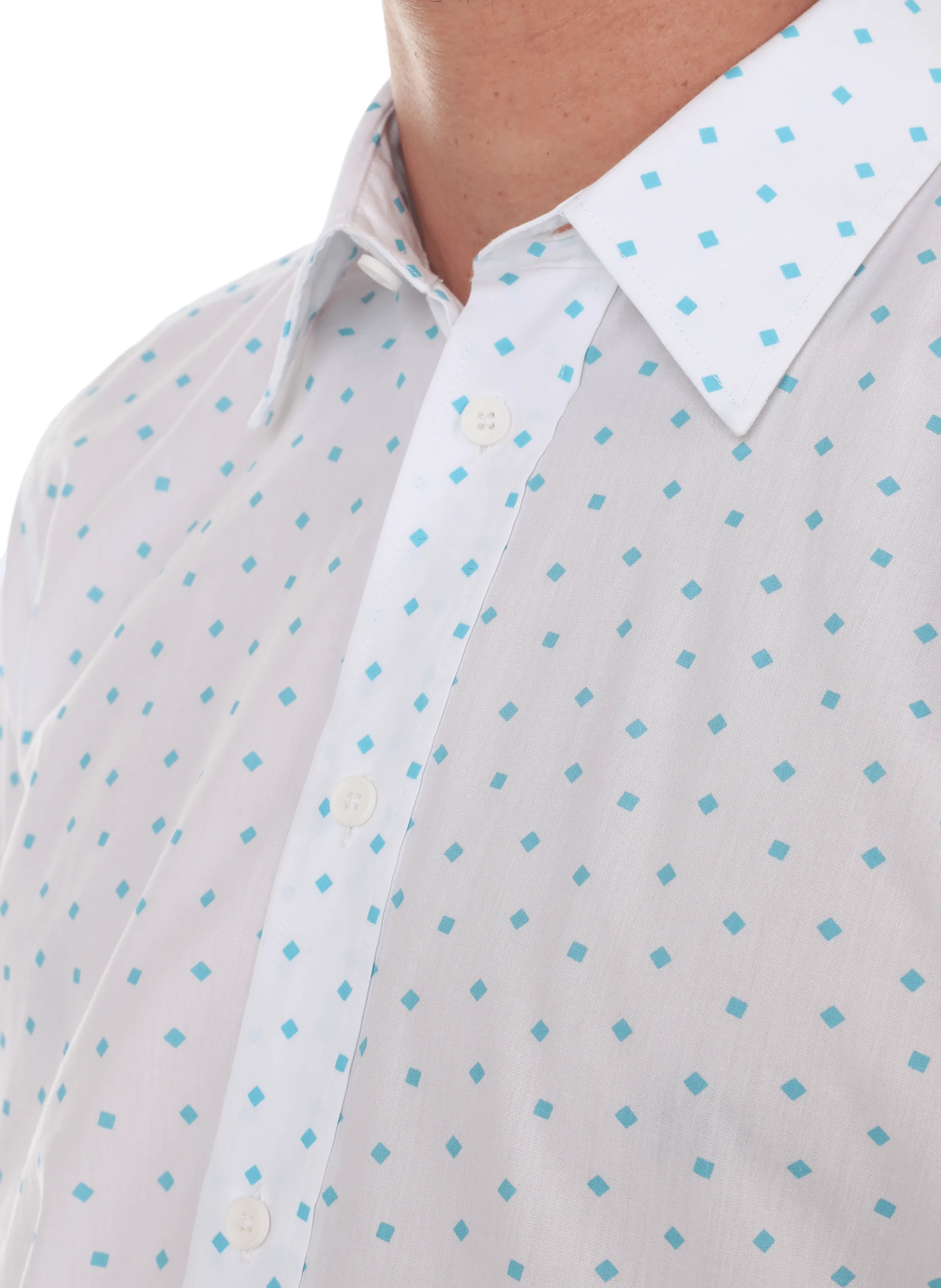 ESPRIT  Chemise à motif en coton  - Blanc