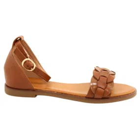 Evento Sandales pour femmes avec une tresse 22SD35-4604 Camel brun