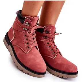 FB3 Bottines en cuir sur la plateforme Red Ressa rouge