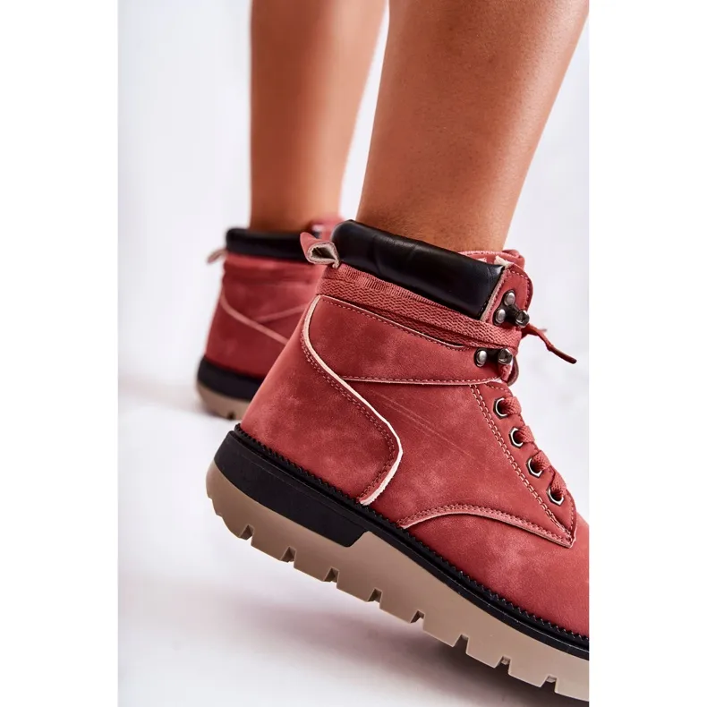 FB3 Bottines en cuir sur la plateforme Red Ressa rouge