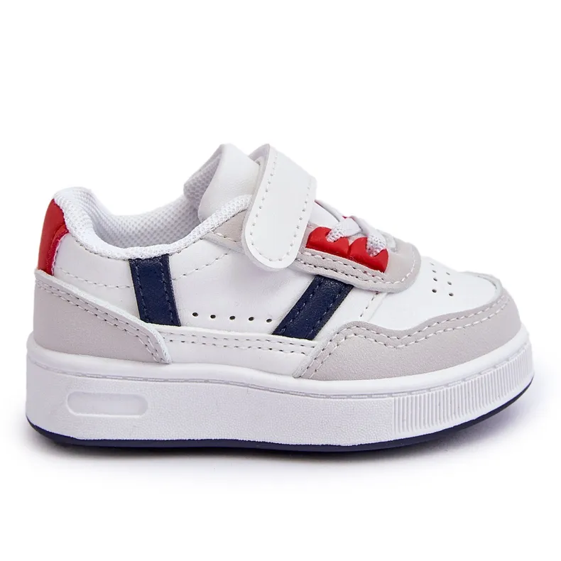 FR1 Chaussures de sport classiques pour enfants Marlin blanc et rouge blanche