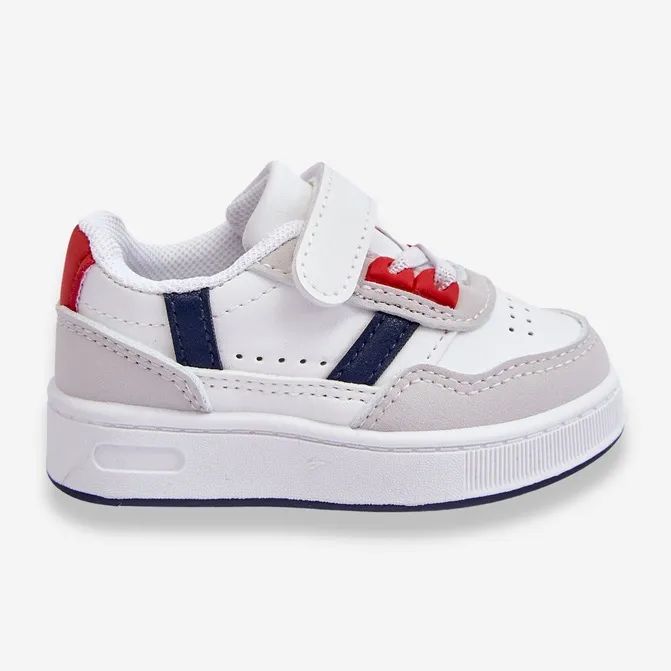 FR1 Chaussures de sport classiques pour enfants Marlin blanc et rouge blanche