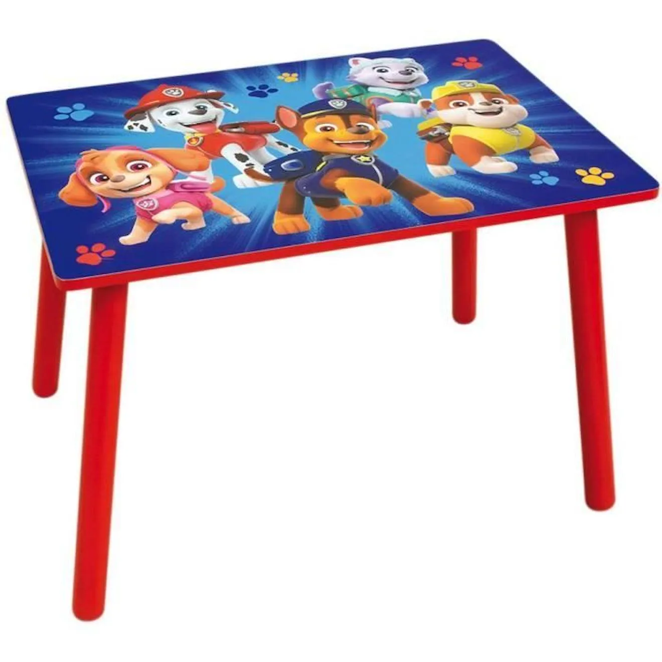 FUN HOUSE PAT'PATROUILLE Table H 41,5 cm x l 61 cm x P 42 cm avec une chaise H 49,5 cm x l 31 cm x P 31,5 cm - Pour enfant r