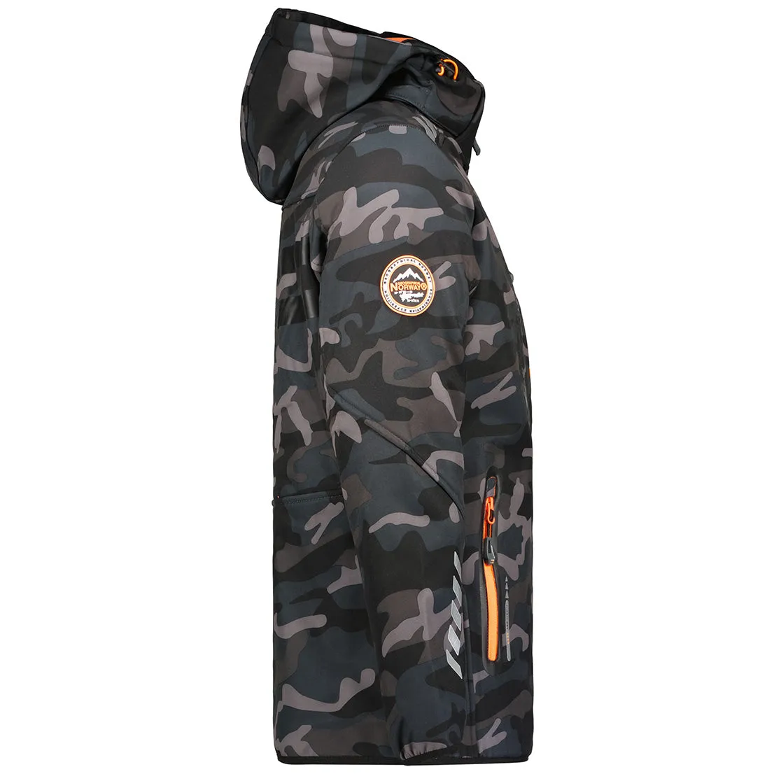 Geographical Norway Royaute Homme - Softshell Camo Noir Orange