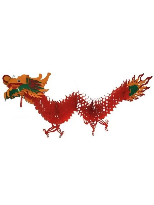 Guirlande Chinoise, Dragon rouge - 2m