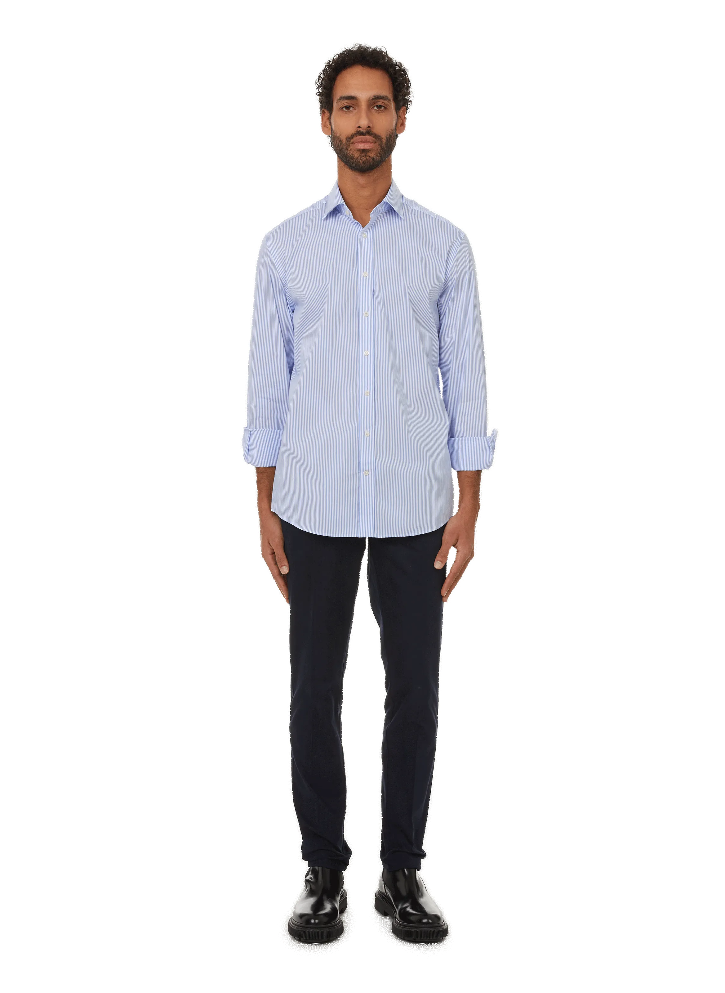 HACKETT  Chemise rayée en coton - Bleu