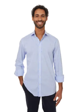 HACKETT  Chemise rayée en coton - Bleu