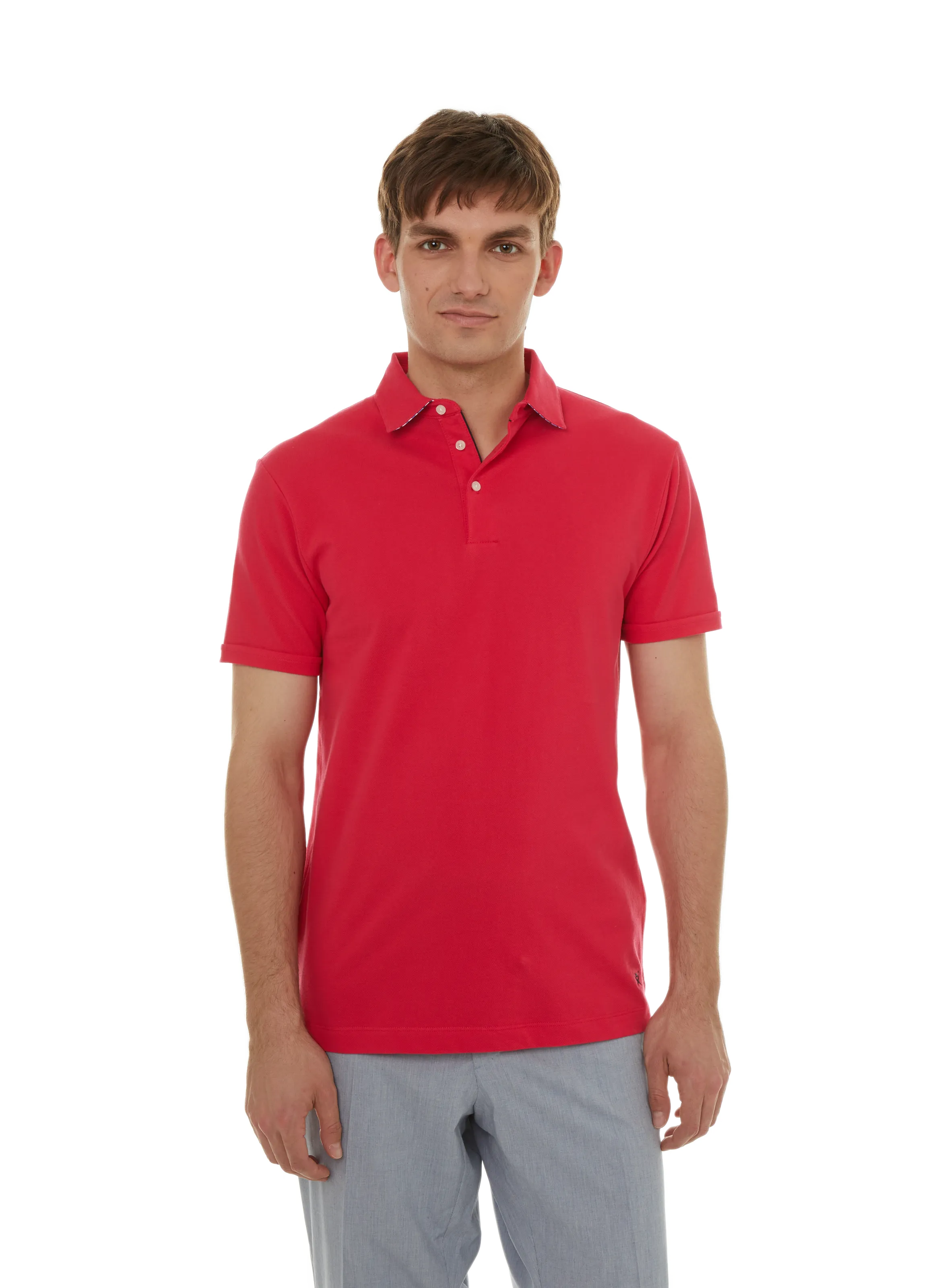 HACKETT  Polo uni en coton - Rose