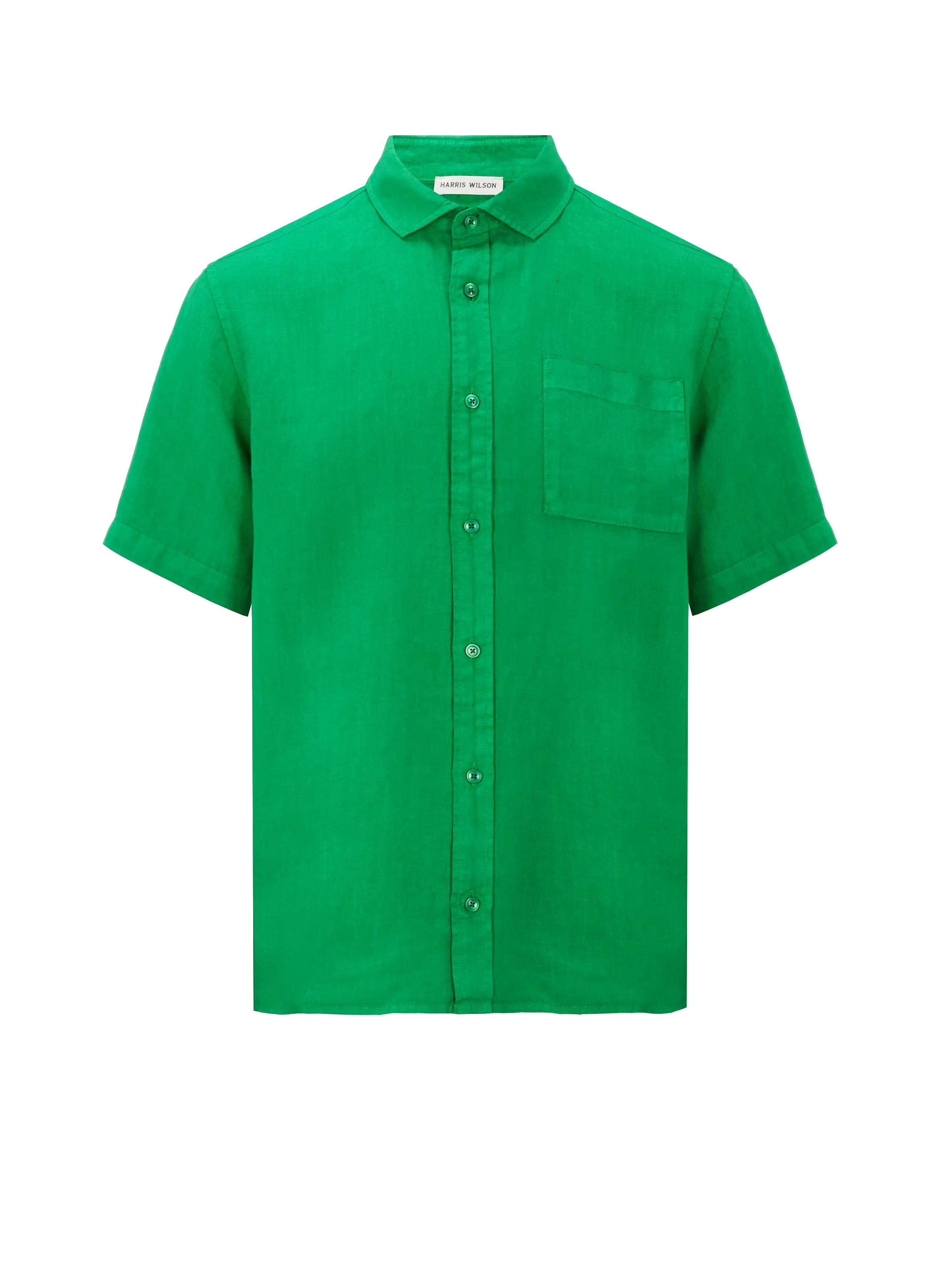 HARRIS WILSON  Chemise manches courtes en lin  - Vert