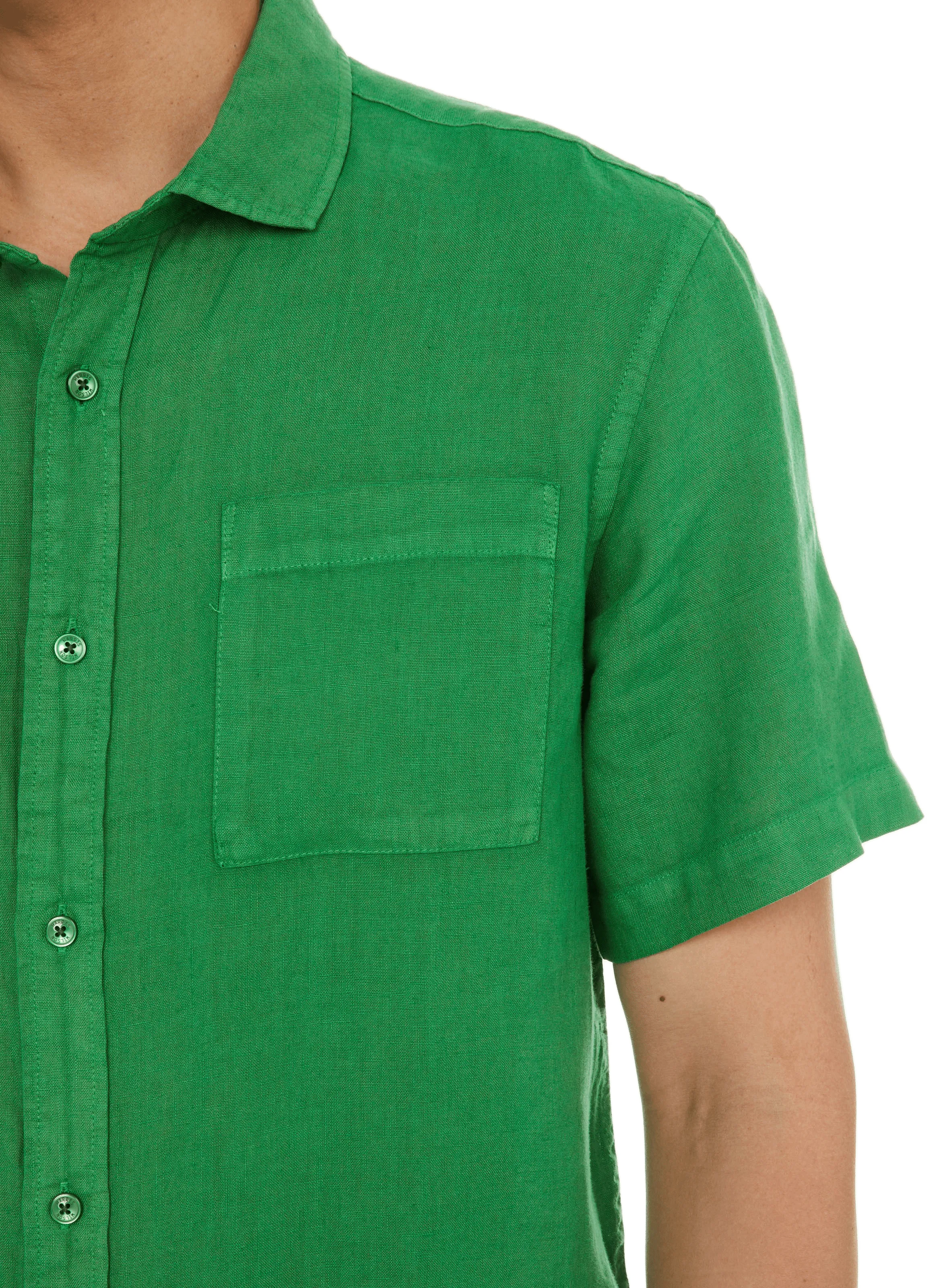 HARRIS WILSON  Chemise manches courtes en lin  - Vert