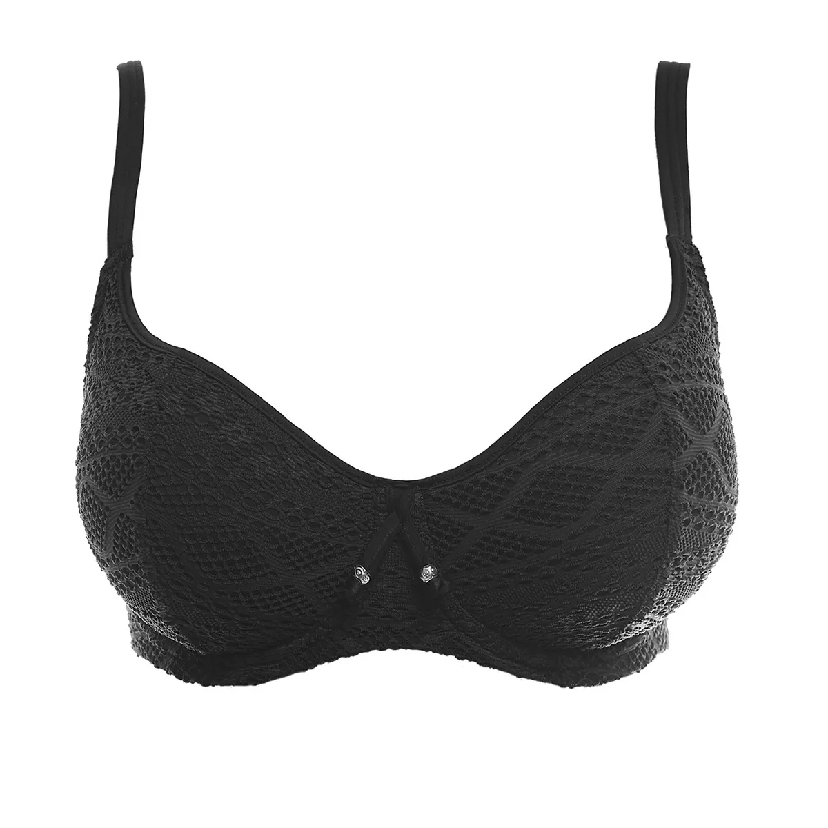 Haut de maillot paddé décolté coeur Sundance noir de Freya Swim