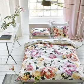 Housse de couette imprimée TOURANGELLE Blanc en percale de coton | 3 Suisses