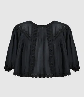 ISABEL MARANT Partager  Top Ogalice Ramie Noir  