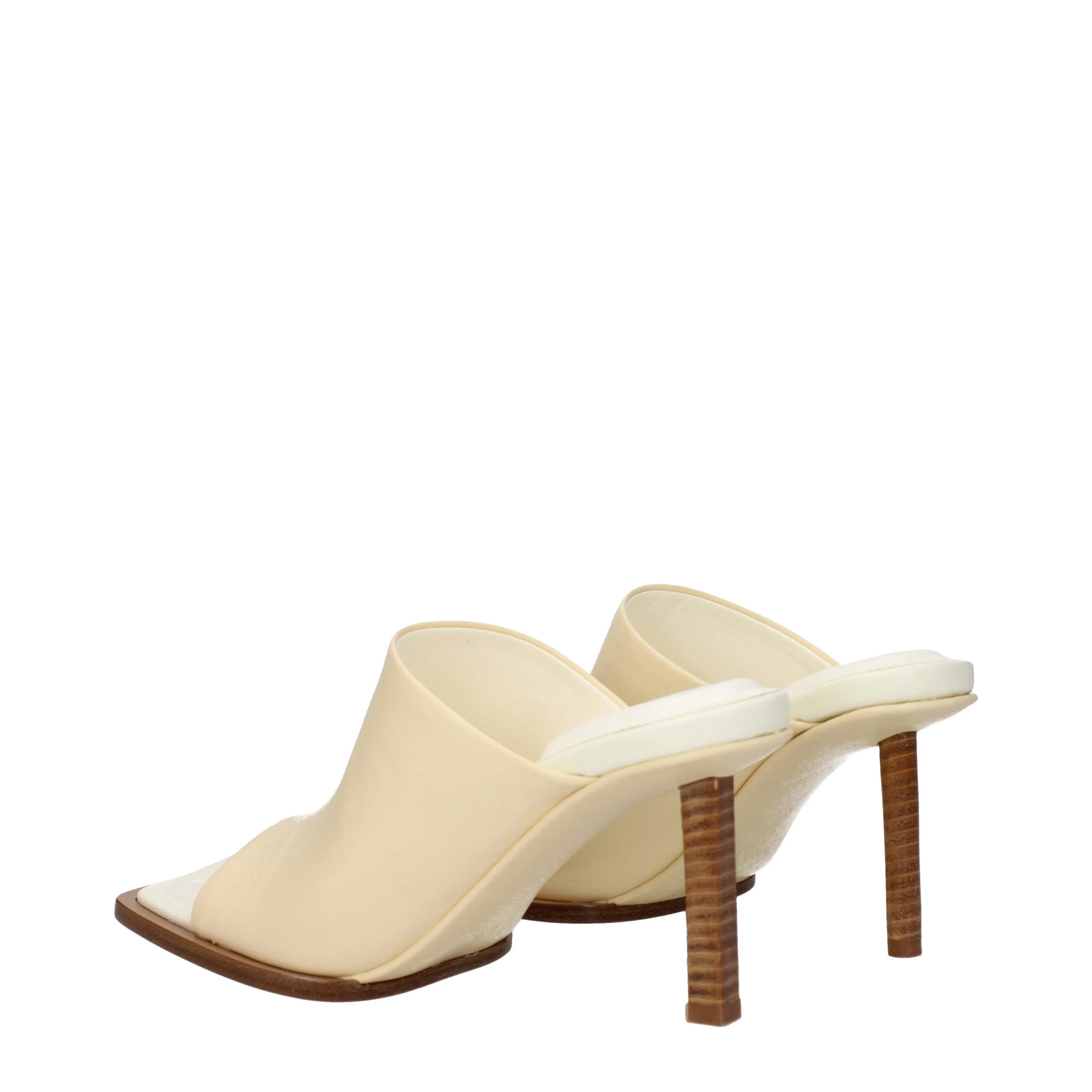 Jacquemus sandals femmes beige en cuir