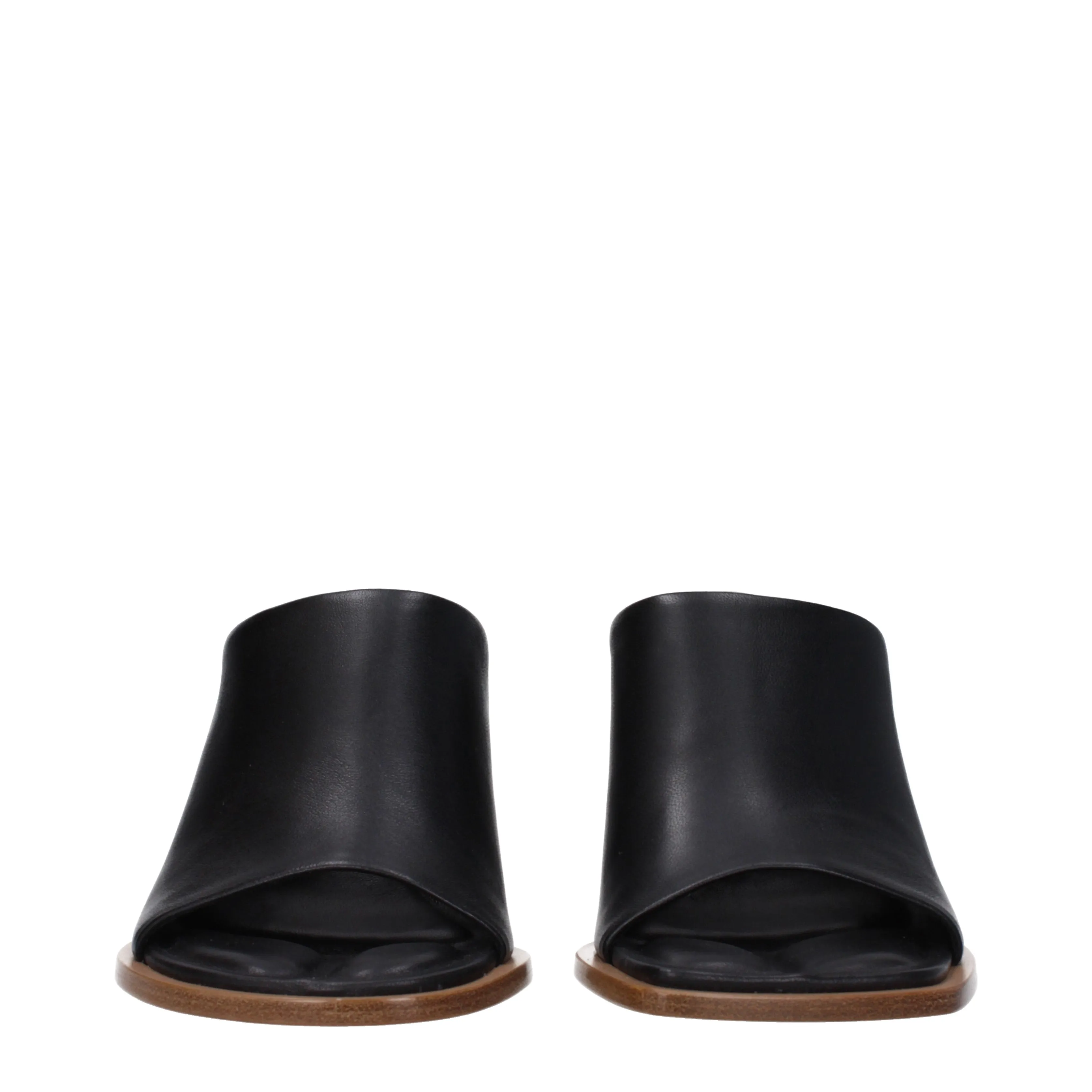 Jacquemus sandals femmes en cuir noir