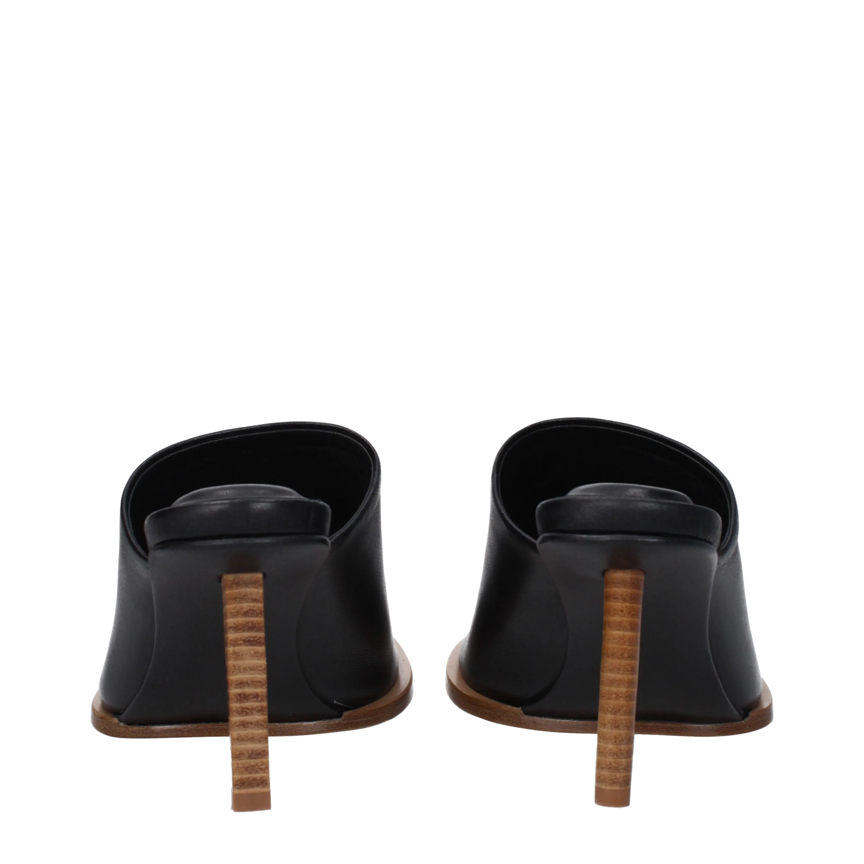 Jacquemus sandals femmes en cuir noir