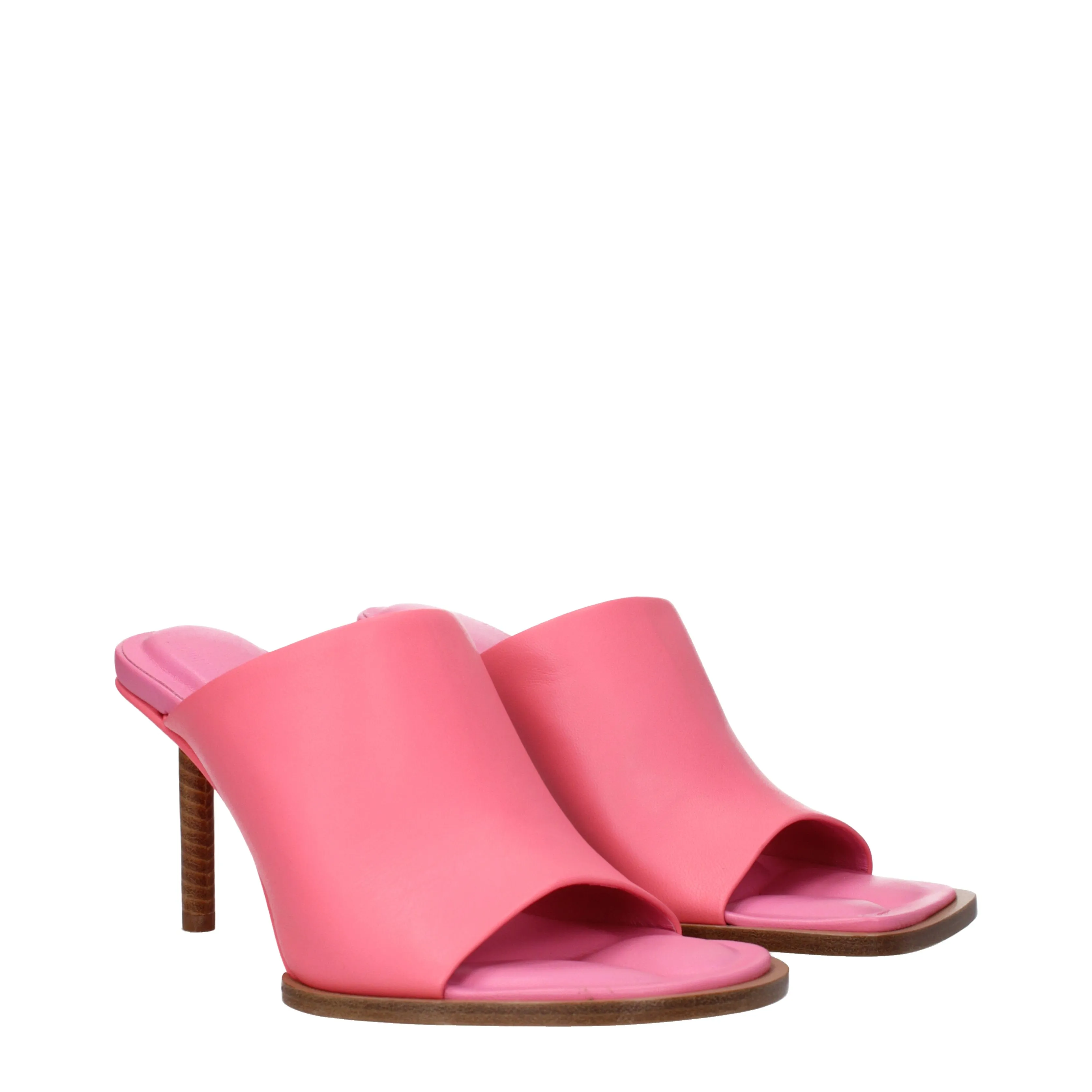 Jacquemus sandals femmes en cuir rose