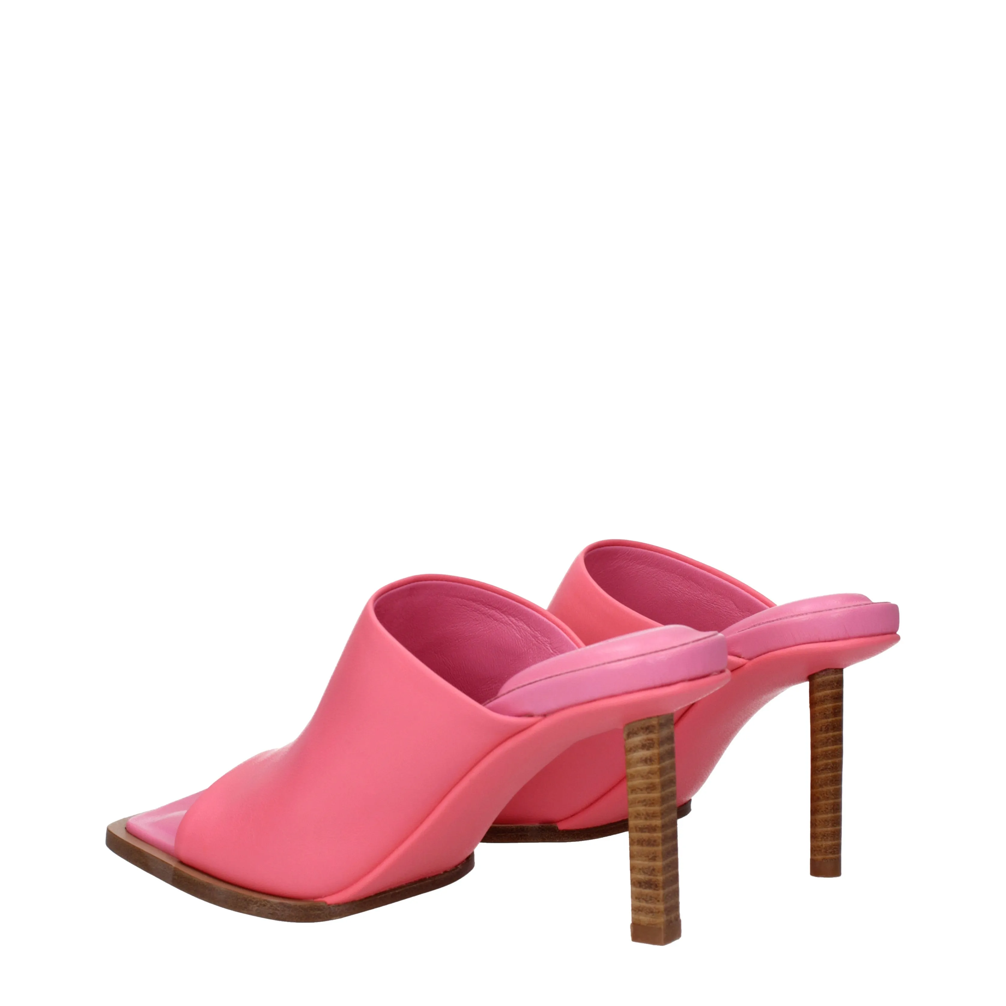 Jacquemus sandals femmes en cuir rose