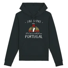 J`ai suivi mon coeur au Portugal - Sweatshirt à capuche coton bio - Imprimé FR