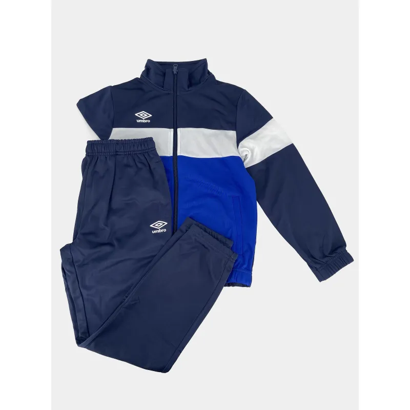 Jogging uni H bleu acier /blanc - Panzeri | wimod