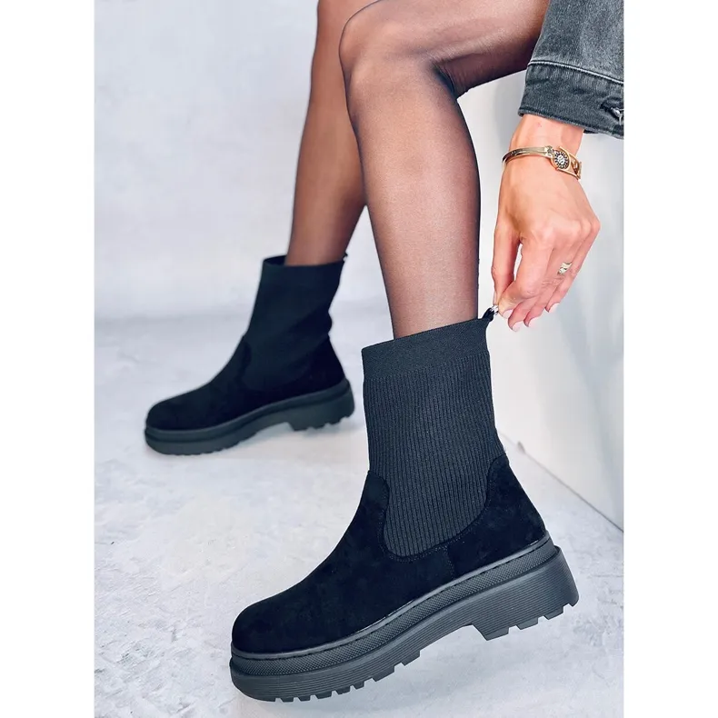 Joyner Bottines Chelsea noires avec tige flexible le noir