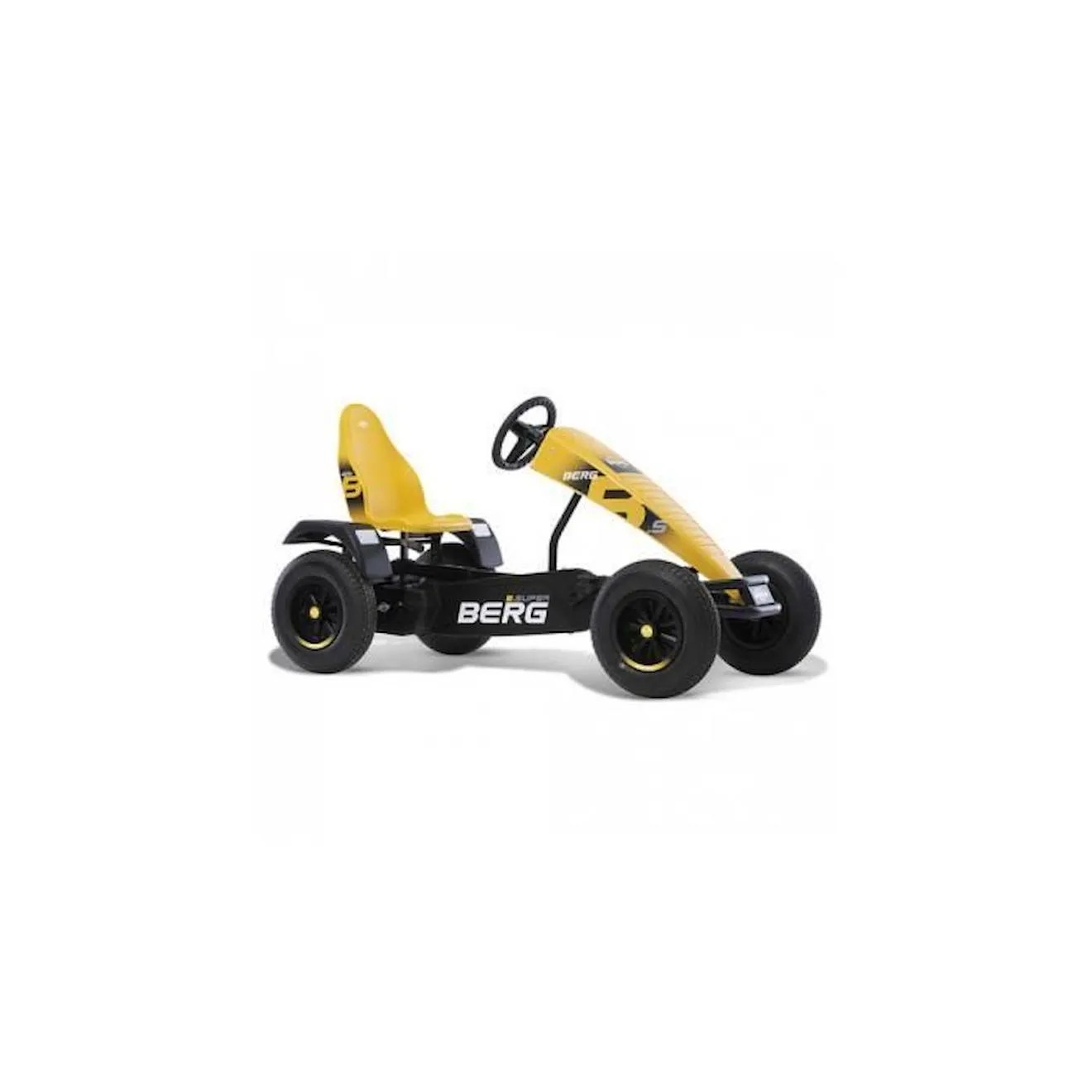 Kart à pédales électrique BERG E-Kart XXL-frame B.Super Yellow avec 3 vitesses jaune - Berg Toys