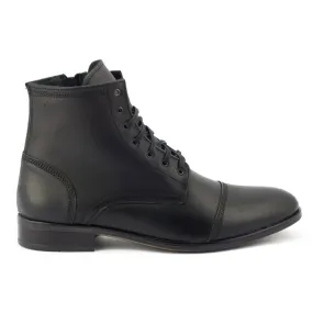 KENT Bottines Chelsea en cuir pour hommes 287D Św noir le noir