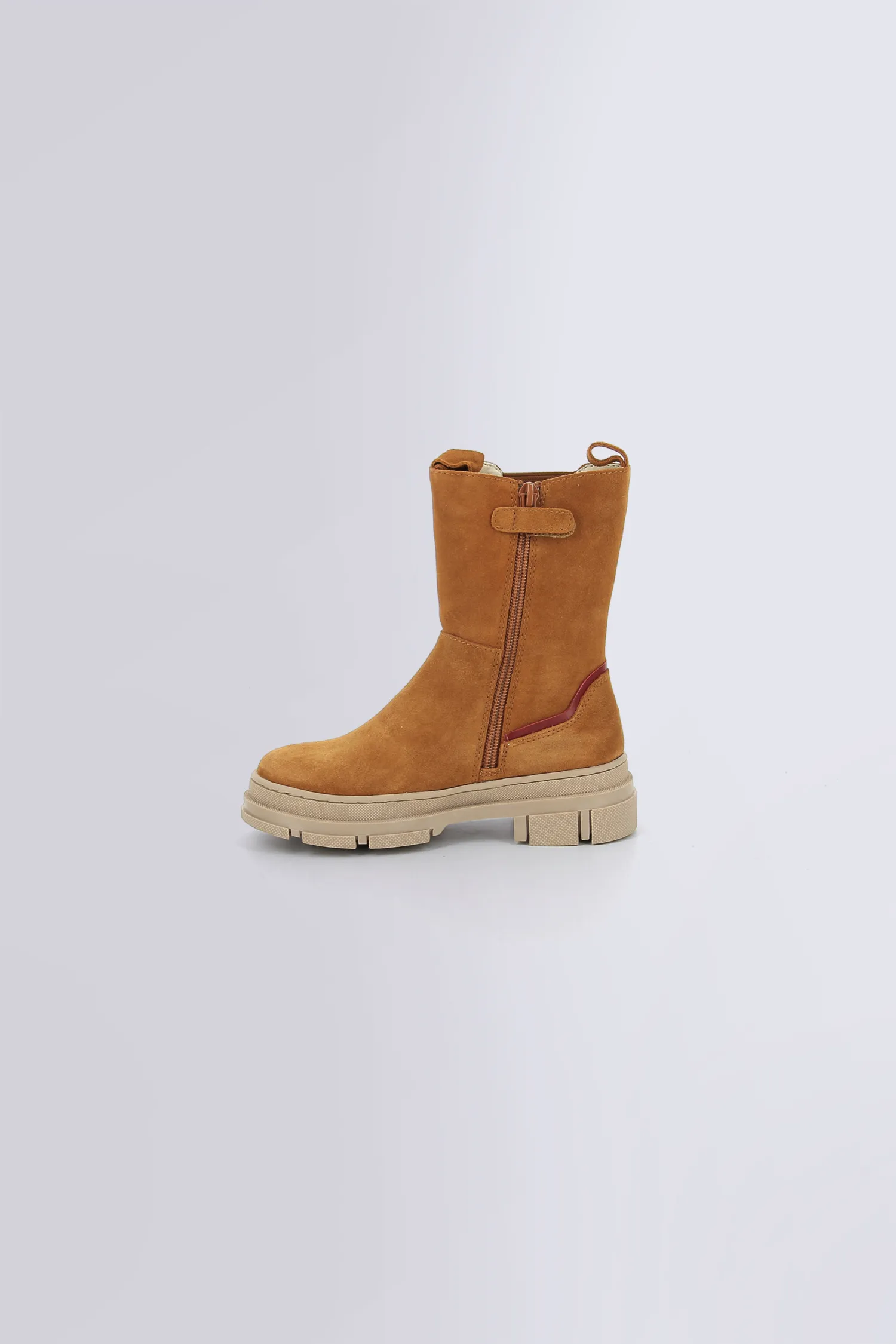 Kick Goz - Boots camel et rouge pour fille - Kickers © Site Officiel