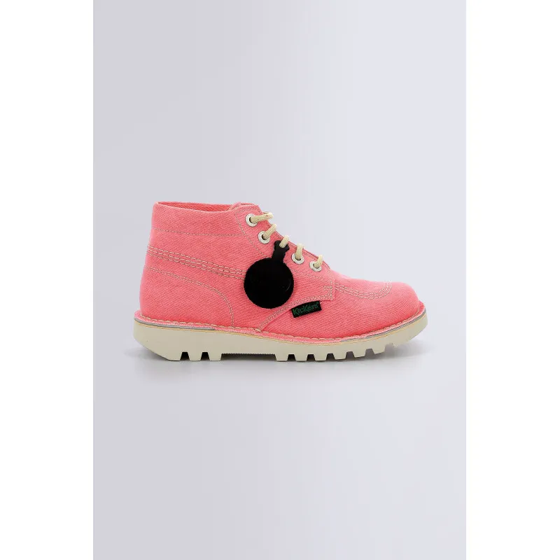 Kick Hi - Bottines rose clair pour femme - Kickers © Site Officiel