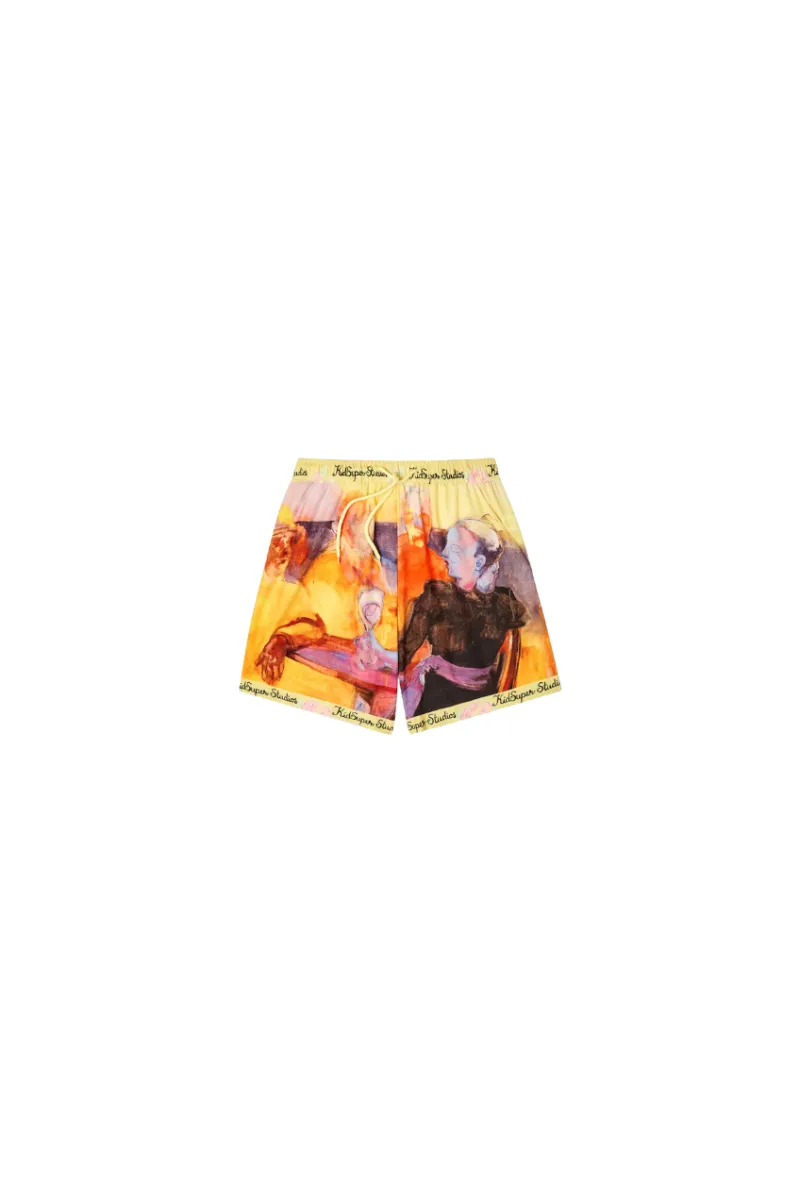 KID SUPER STUDIO LE SHORT SATIN PEINT