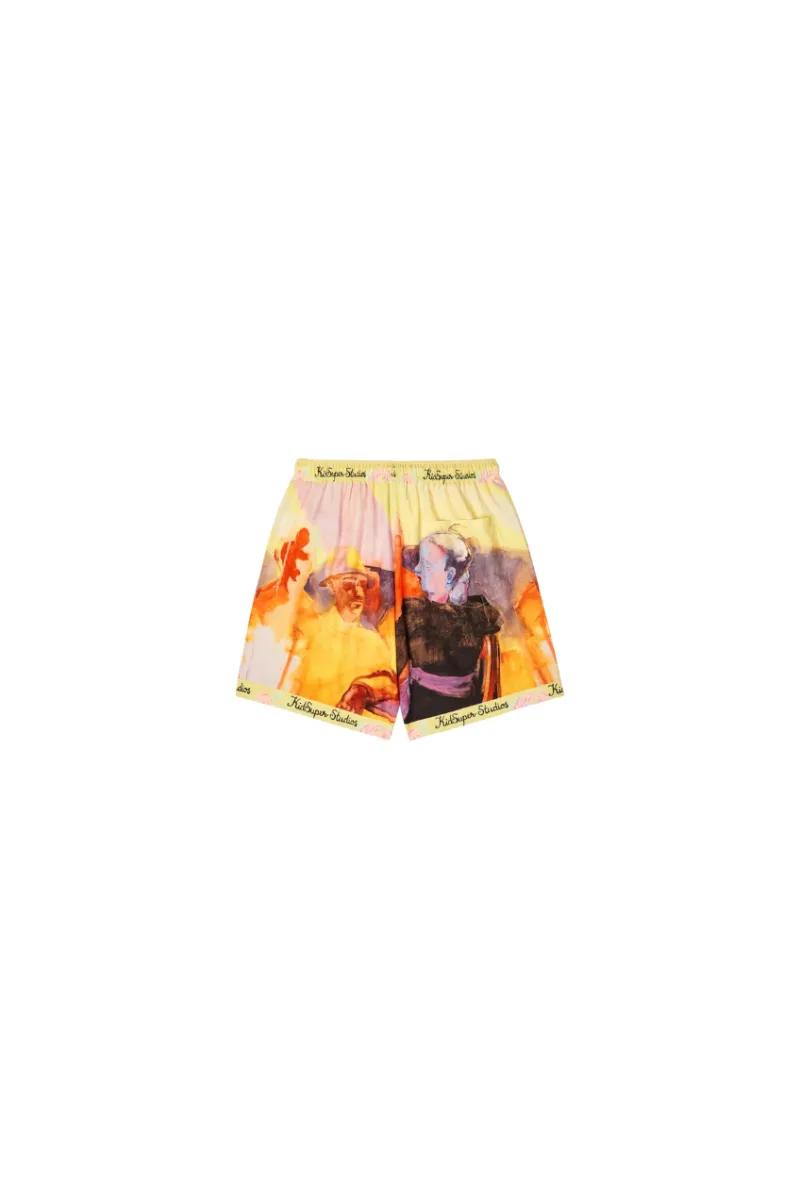 KID SUPER STUDIO LE SHORT SATIN PEINT