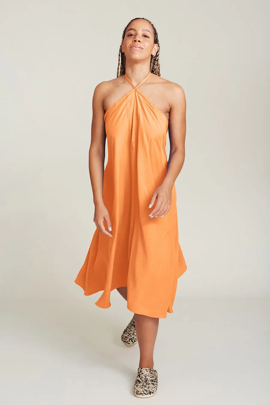 Kleid Daphne Tencel Short Orange ⋆ Bella Green ⋆ Nachhaltige Mode