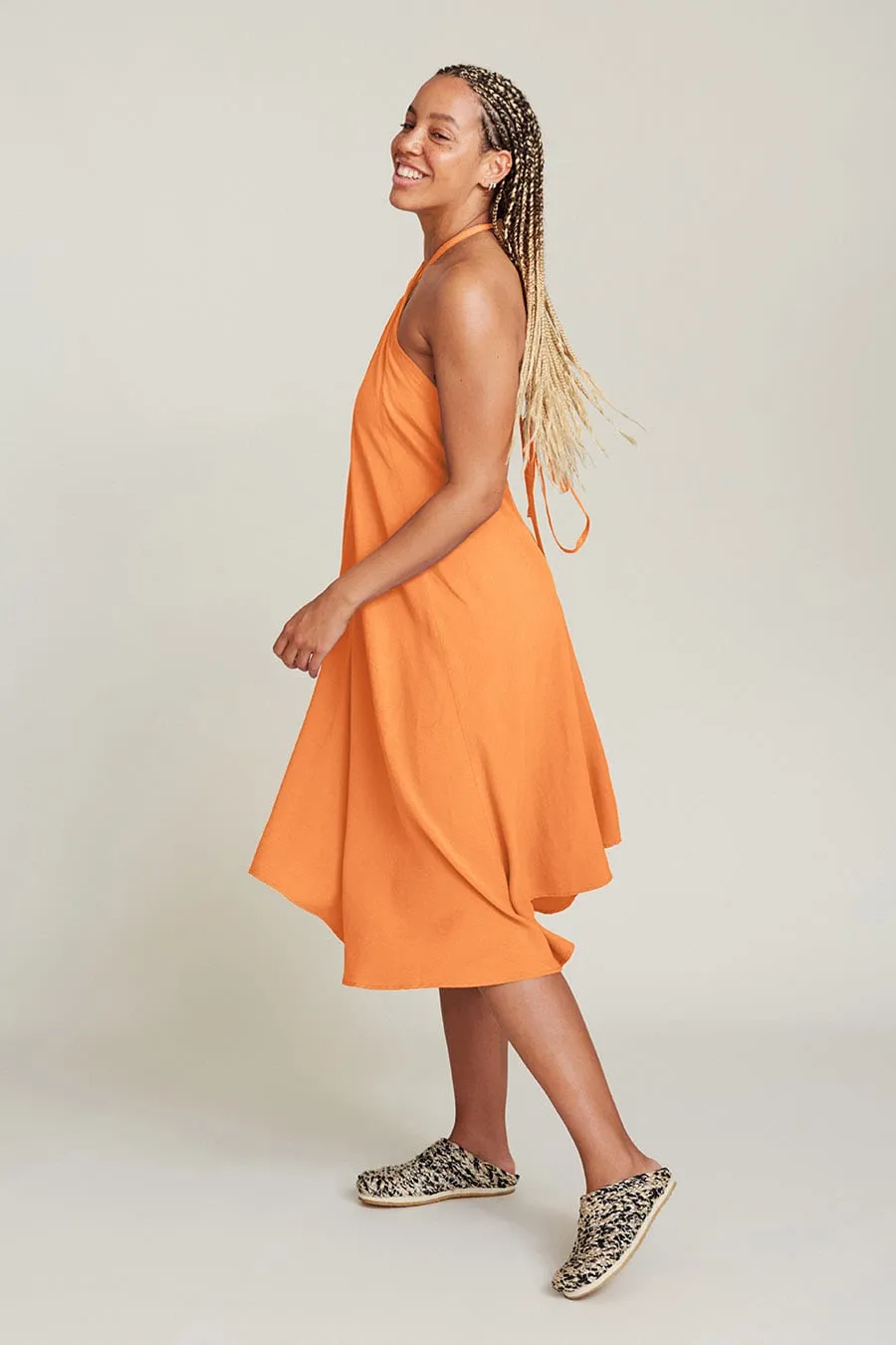 Kleid Daphne Tencel Short Orange ⋆ Bella Green ⋆ Nachhaltige Mode