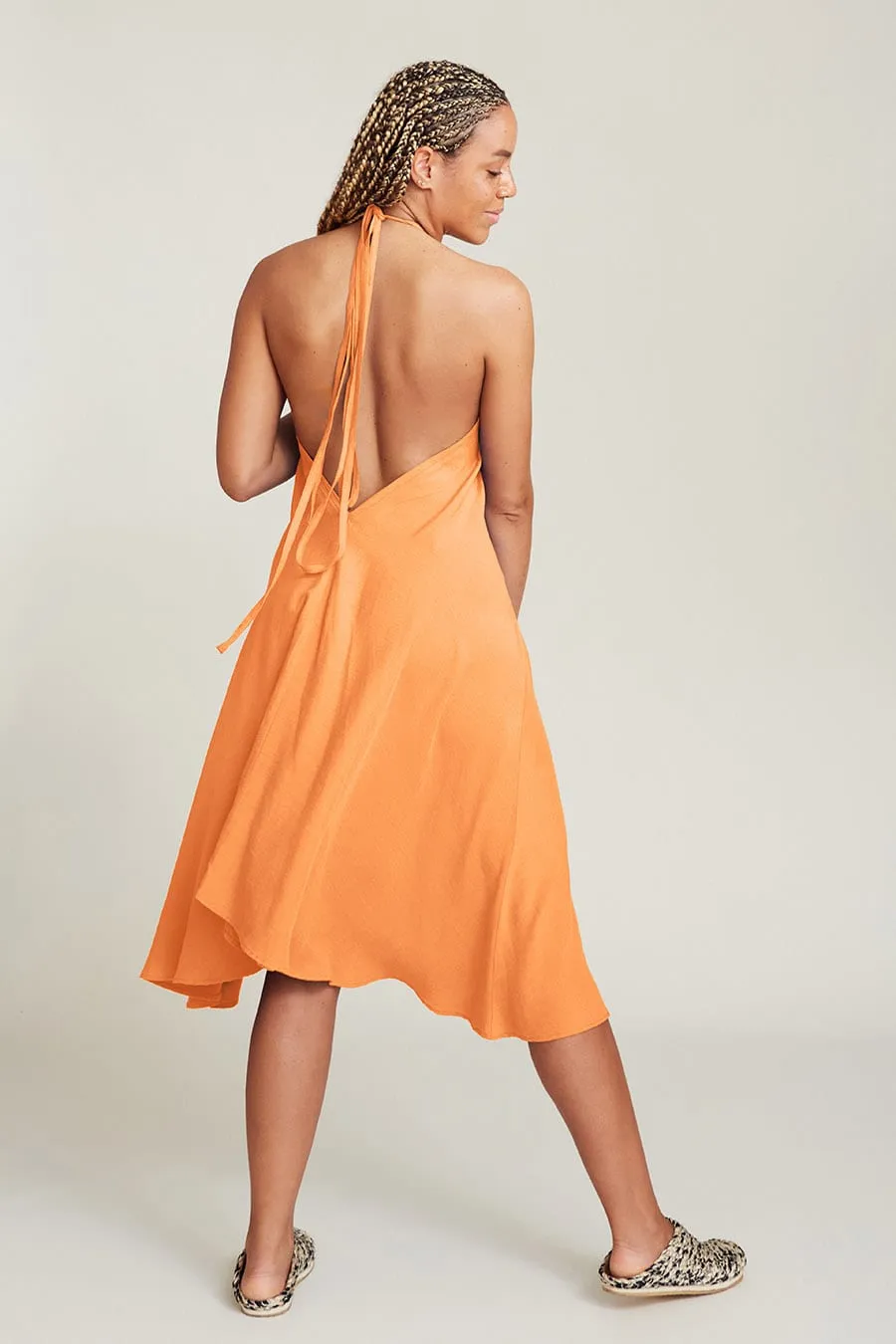 Kleid Daphne Tencel Short Orange ⋆ Bella Green ⋆ Nachhaltige Mode