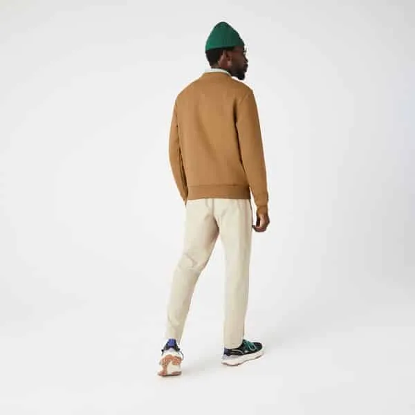 LACOSTE Sweatshirt col rond camel - SPORT AVENTURE