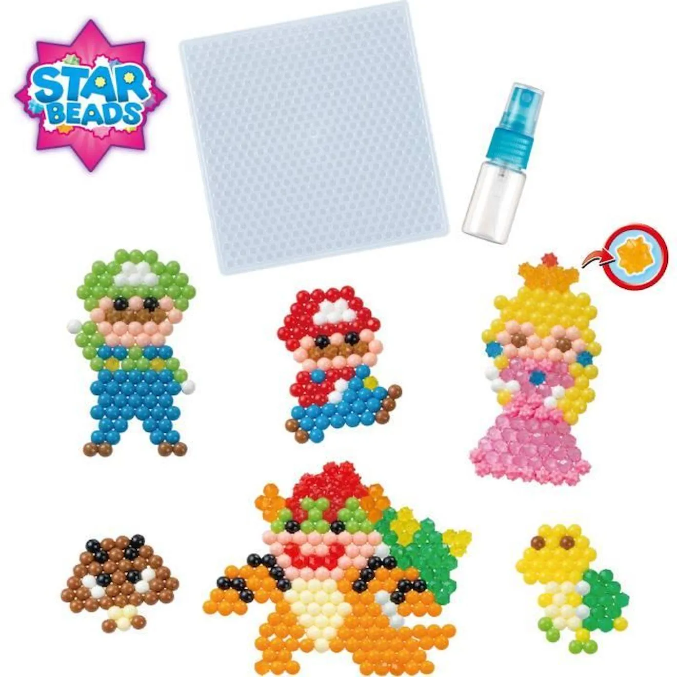 Le kit Super Mario - AQUABEADS - Perles qui collent avec de l'eau rouge - Aquabeads