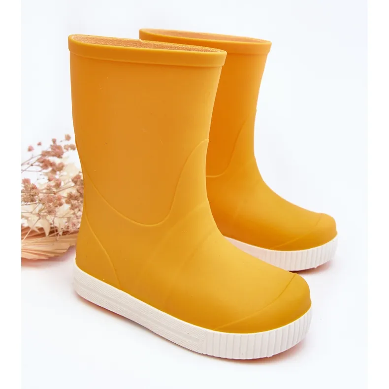 Lemigo Bottines en caoutchouc enfant Wave Gokids 979 Jaune