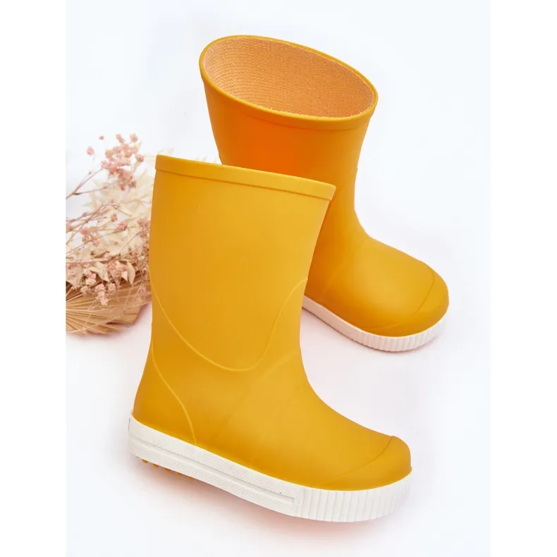 Lemigo Bottines en caoutchouc enfant Wave Gokids 979 Jaune