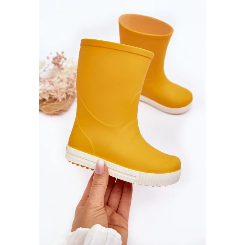 Lemigo Bottines en caoutchouc enfant Wave Gokids 979 Jaune