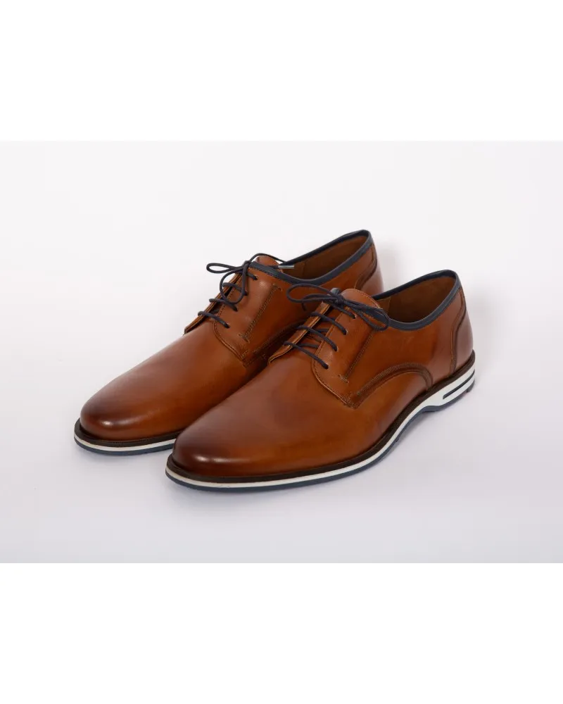 Lloyd Derby pieds larges grande taille cognac - Size-factory