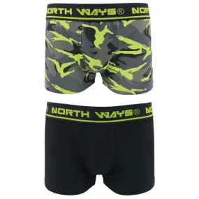 Lot de 2 boxer Narcis woodland et jaune fluo / noir - Nine Worths by North Ways