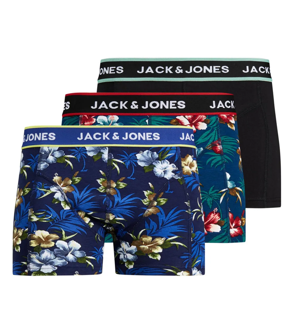 Lot de 3 Boxers Jack & Jones coton multicolore