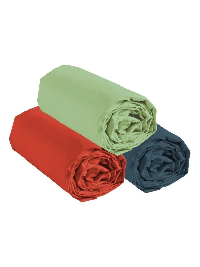 Lot de 3 draps housse Lina 180-2 - Multicolore