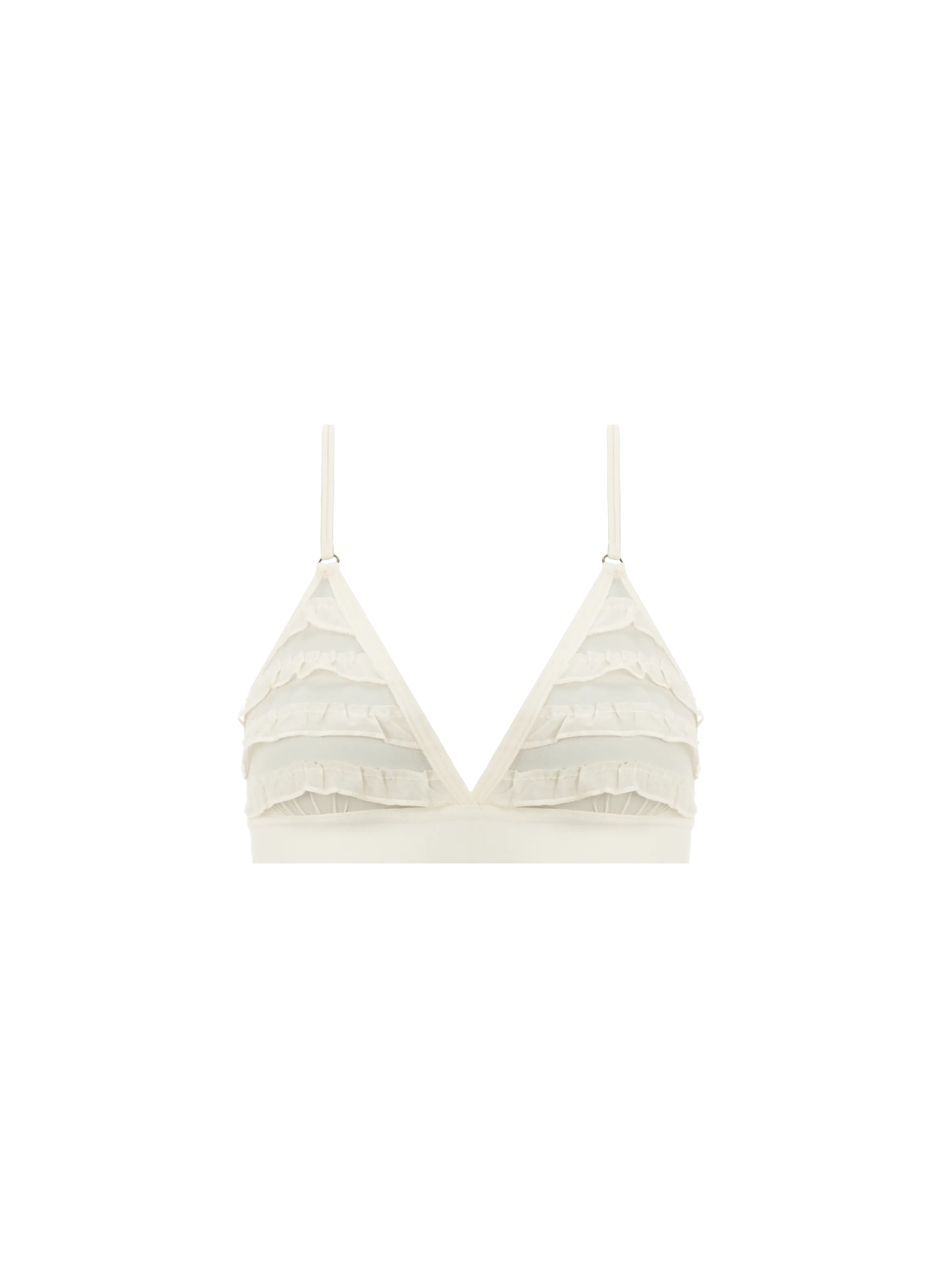 LOVE STORIES  Soutien-gorge triangle à volants - Blanc