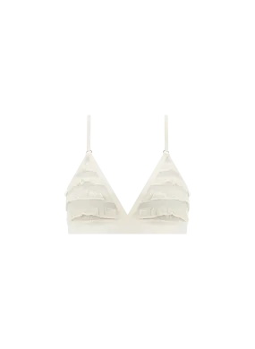 LOVE STORIES  Soutien-gorge triangle à volants - Blanc