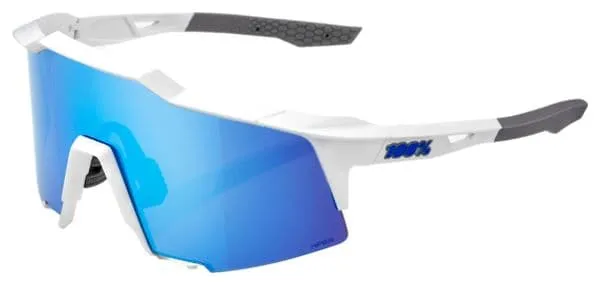 Lunettes 100% Speedcraft Blanc - Verrres Hiper Miroir Multilayer Blue