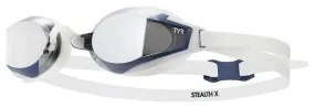 Lunettes de Natation Tyr Stealth-X Mirrored Performance Argent/Blanc