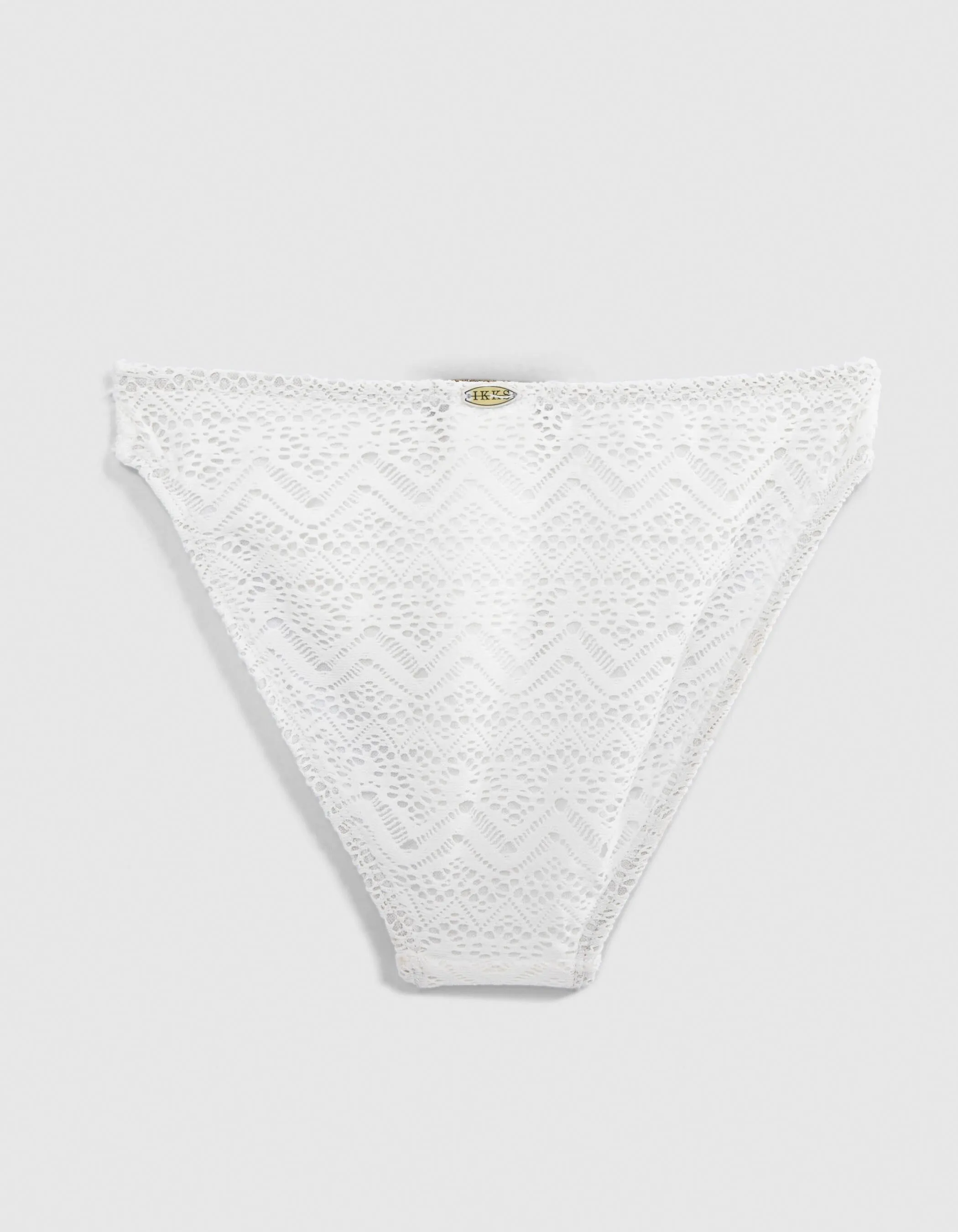 Maillot de bain 2 pièces gris dentelle fille