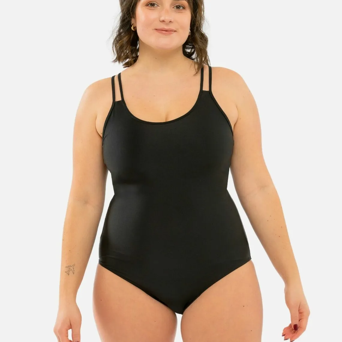 Maillot de bain menstruel noir en nylon | 3 Suisses